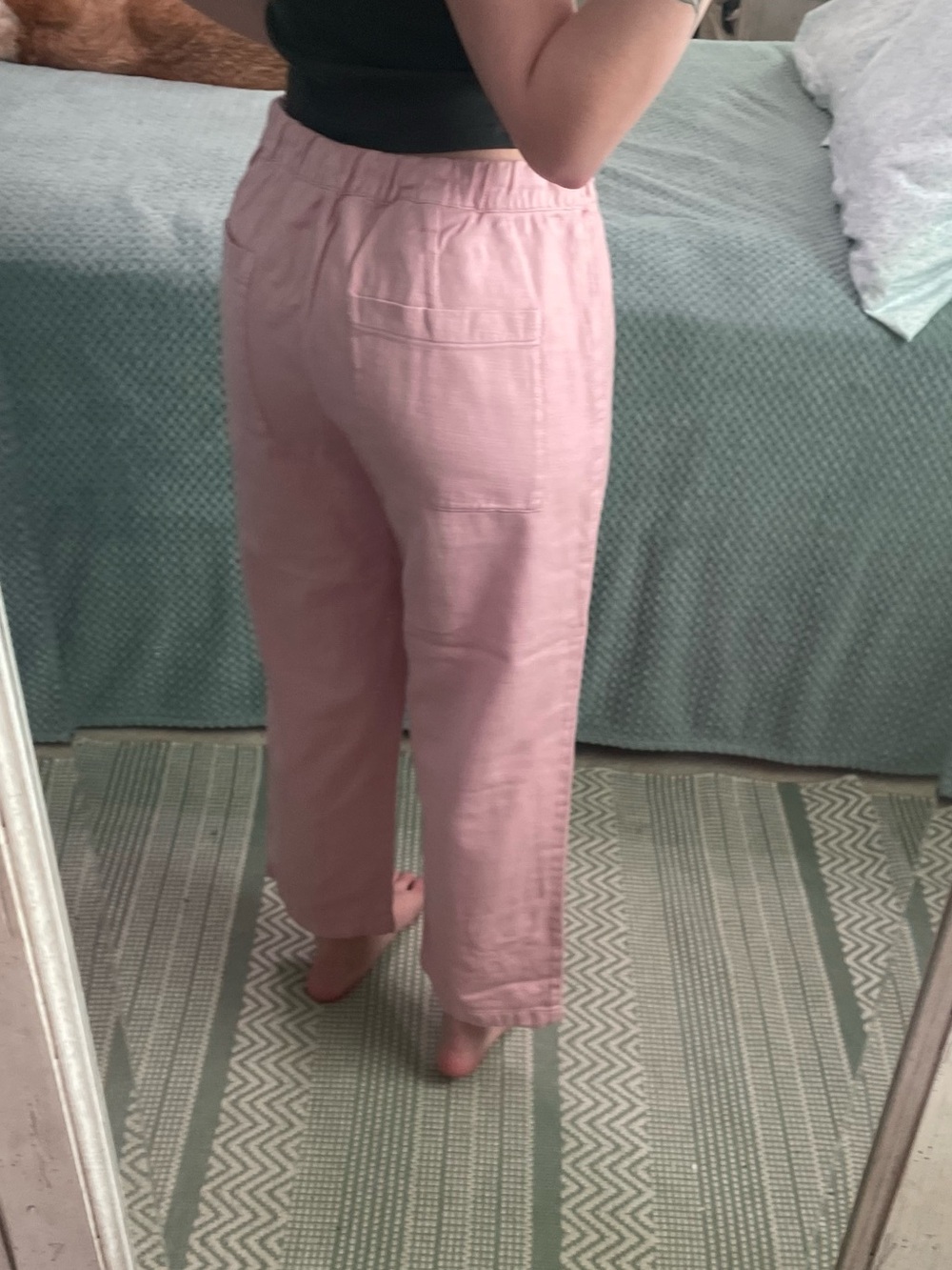 Zara Pink Drawstring Pants - Picture 2 of 5